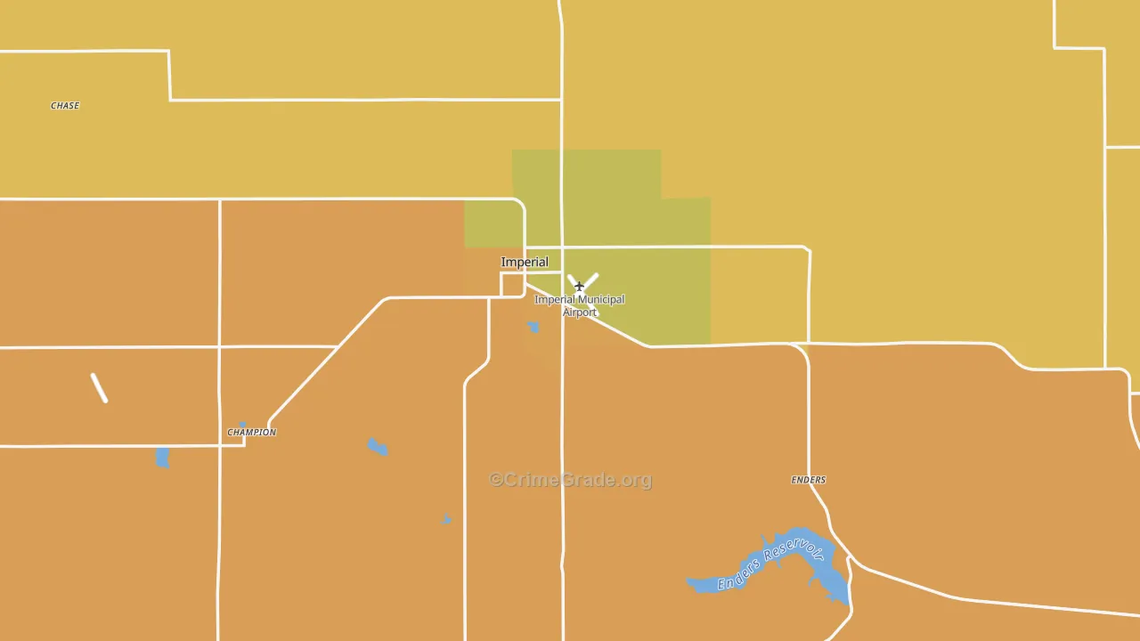 Chase County, NE Map of Assault Rates