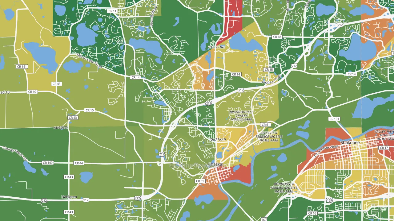 Chaska, MN Map of Assault Rates