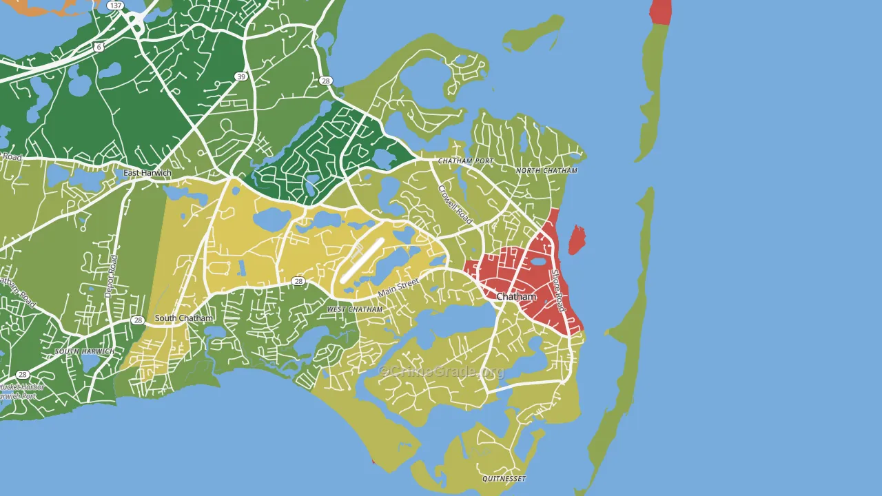 Chatham, MA Map of Assault Rates