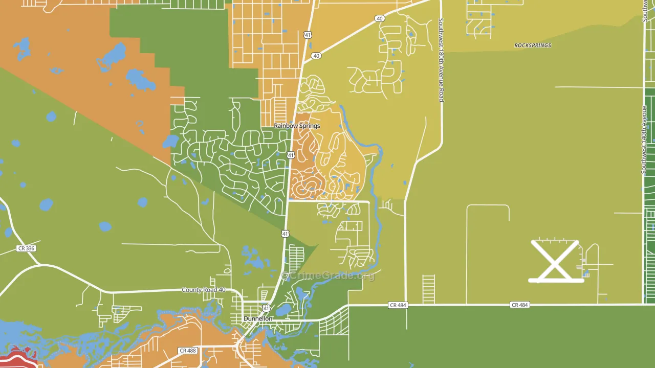 Chatmar, FL Map of Assault Rates