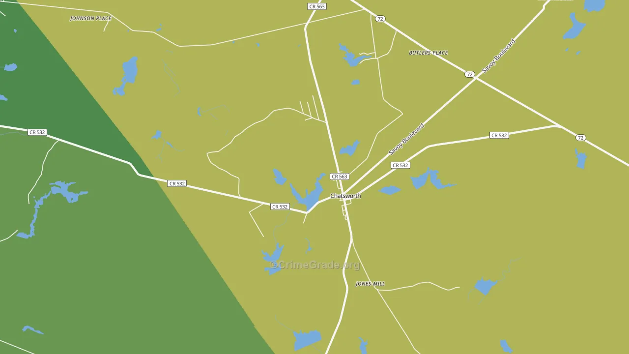 Chatsworth, NJ Map of Assault Rates