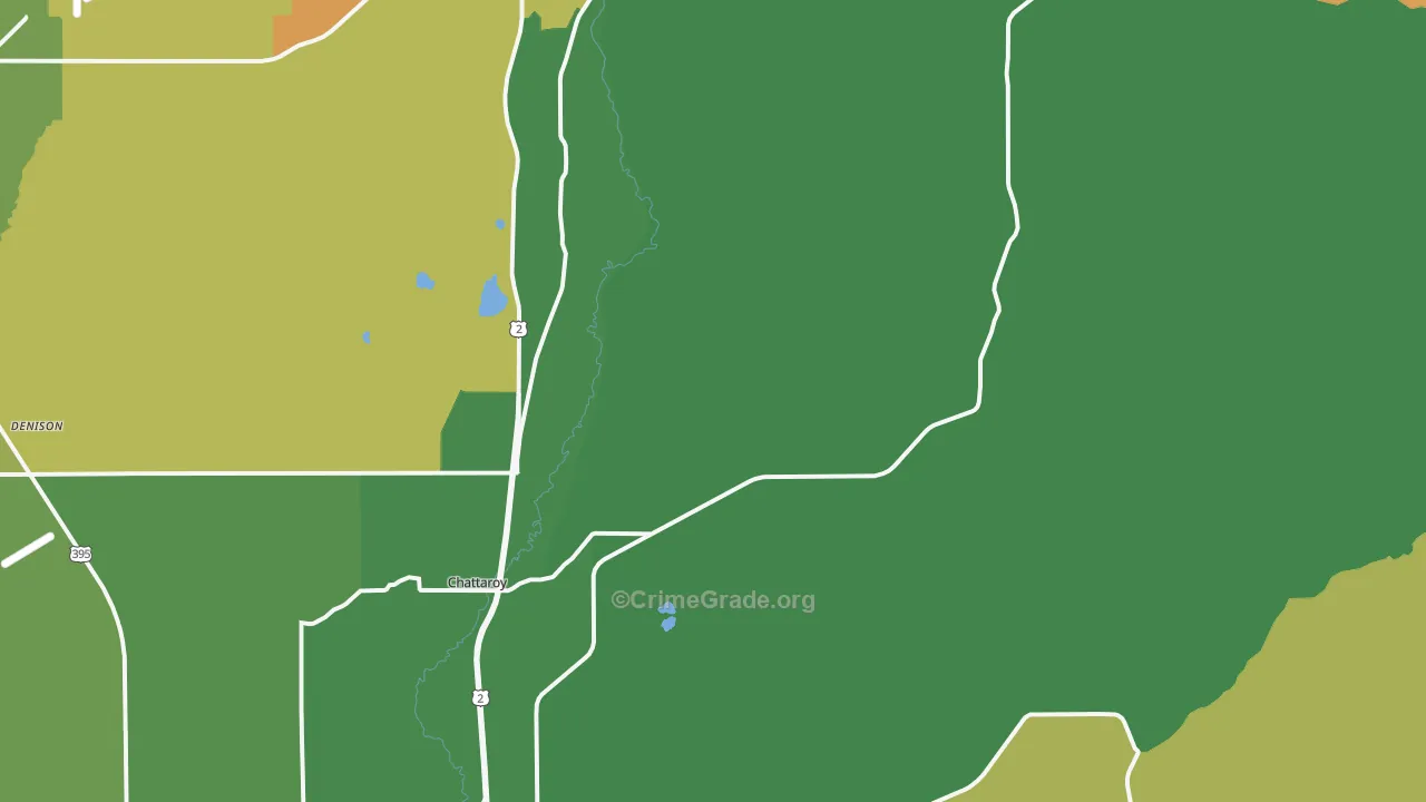 Chattaroy, WA Map of Assault Rates