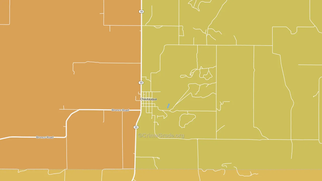 Chautauqua, KS Map of Assault Rates
