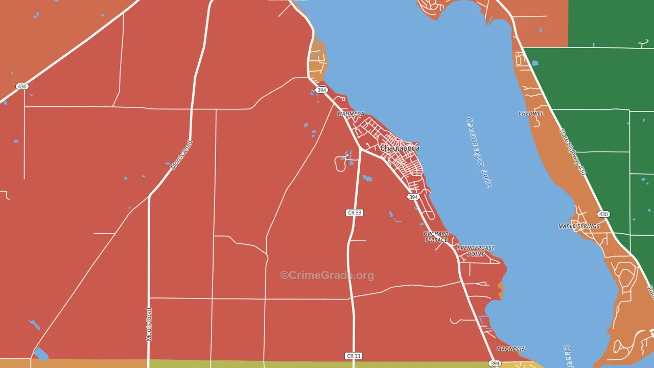 Chautauqua, NY Map of Assault Rates