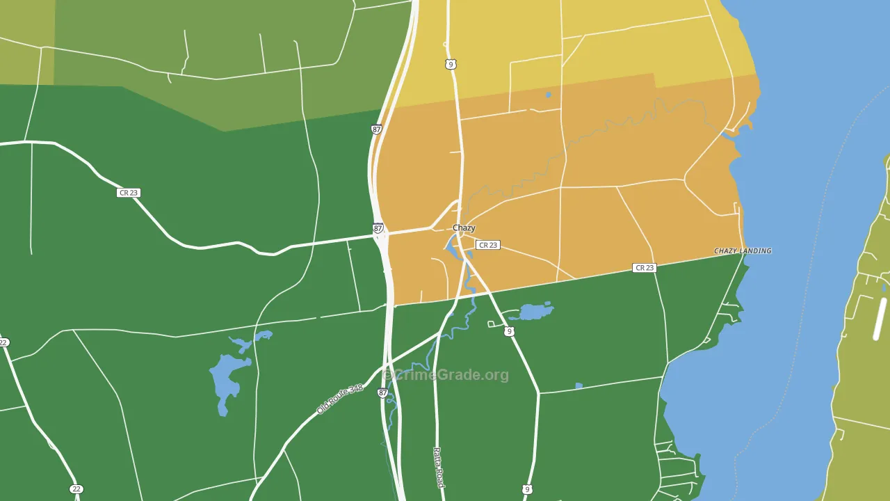 Chazy, NY Map of Assault Rates