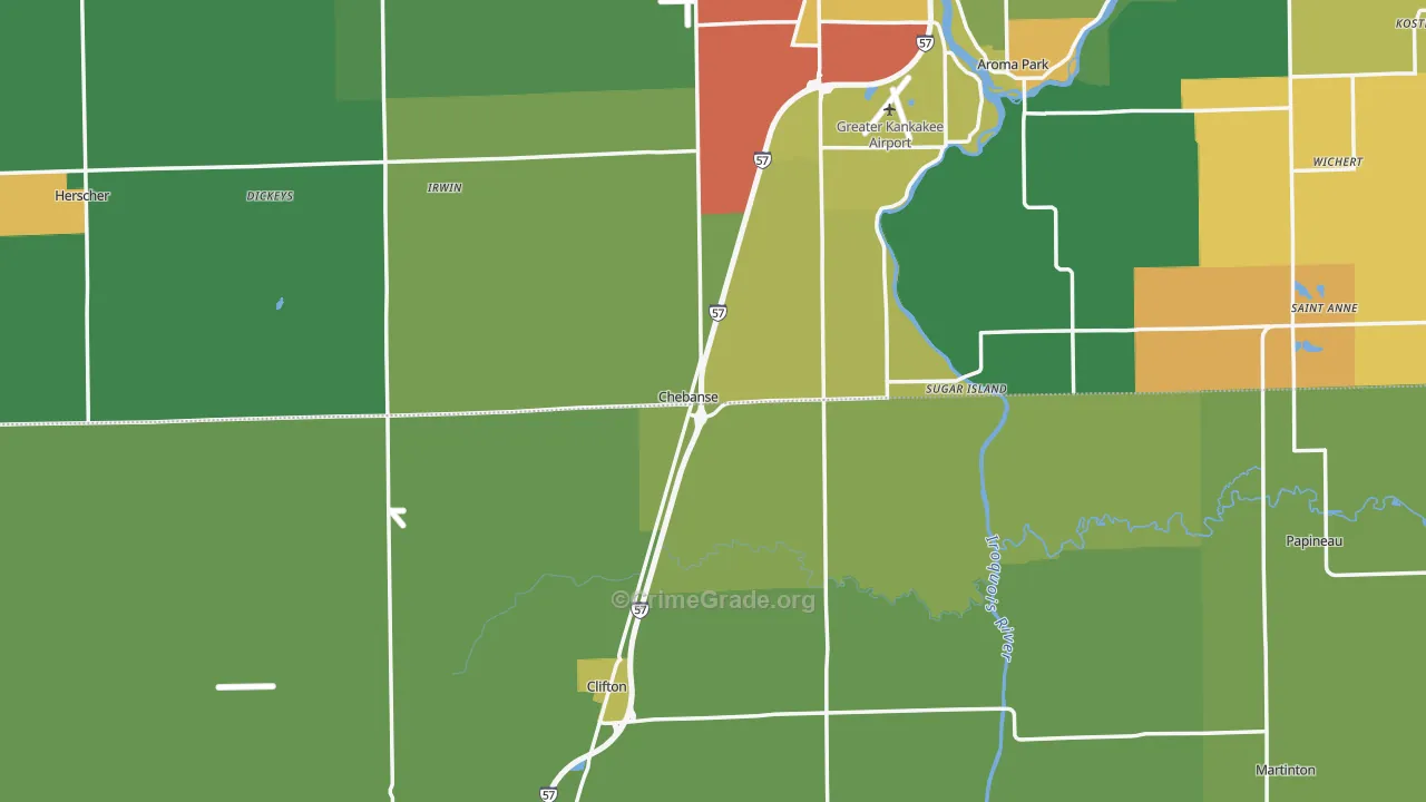 Chebanse, IL Map of Assault Rates