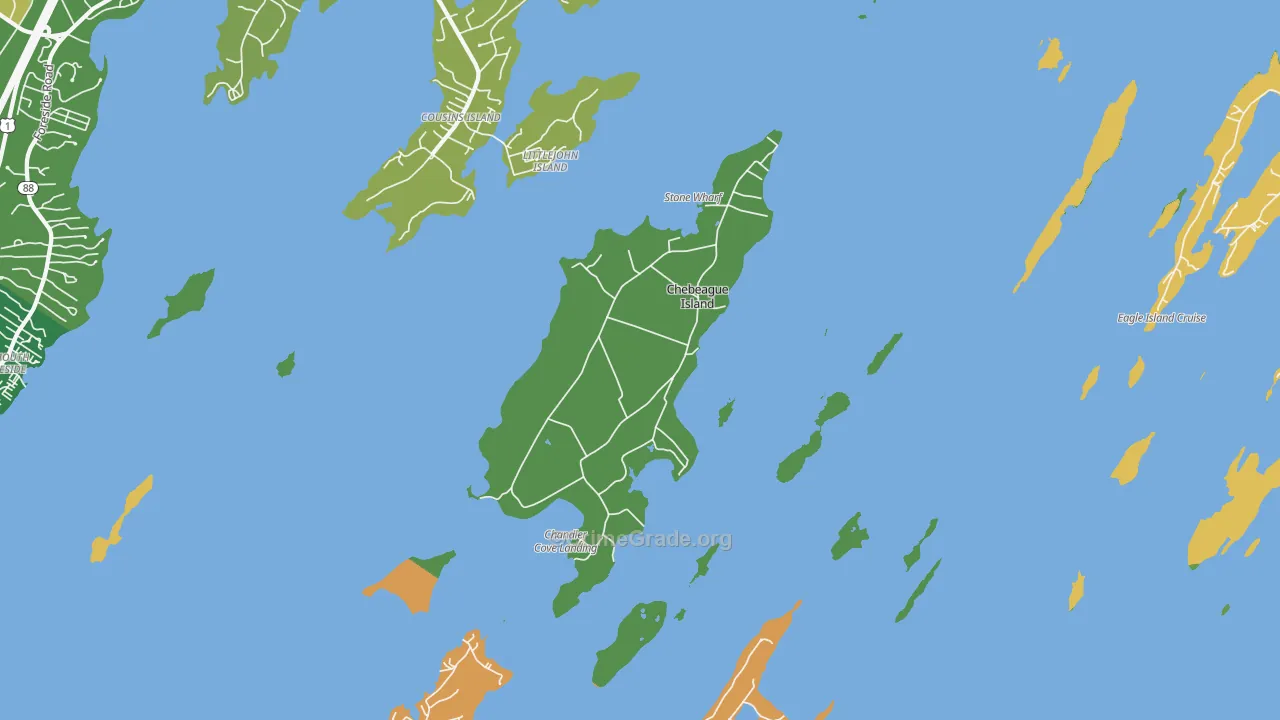 Chebeague Island, ME Map of Assault Rates