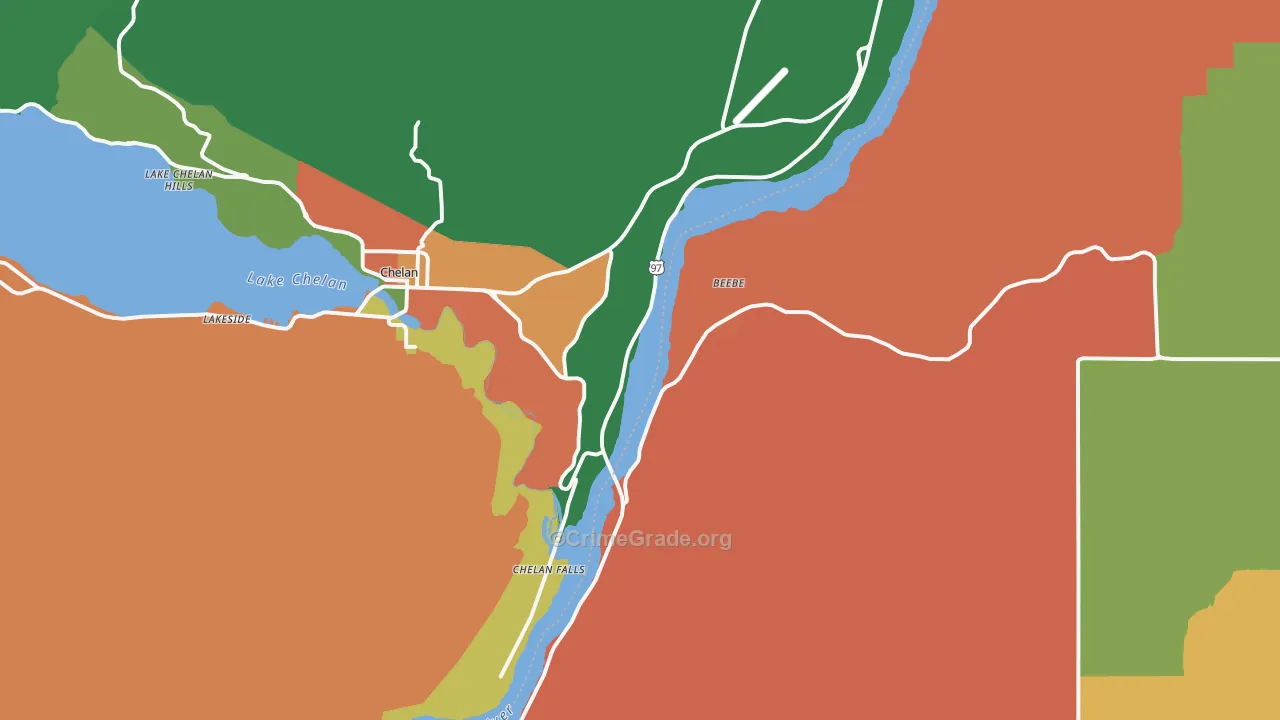 Chelan Falls, WA Map of Assault Rates