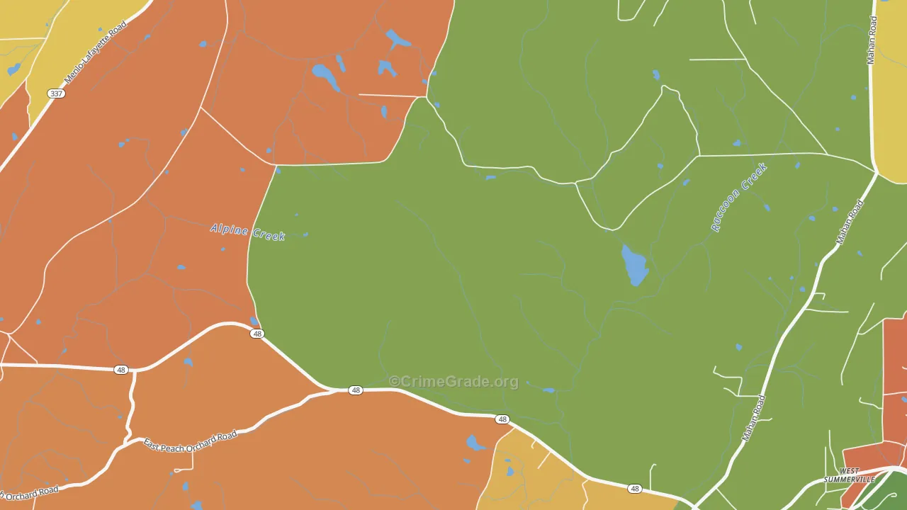 Chelsea, GA Map of Assault Rates