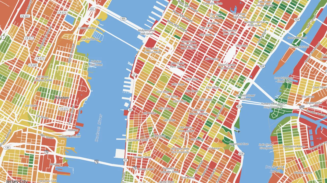 Chelsea, Manhattan, NY Map of Assault Rates