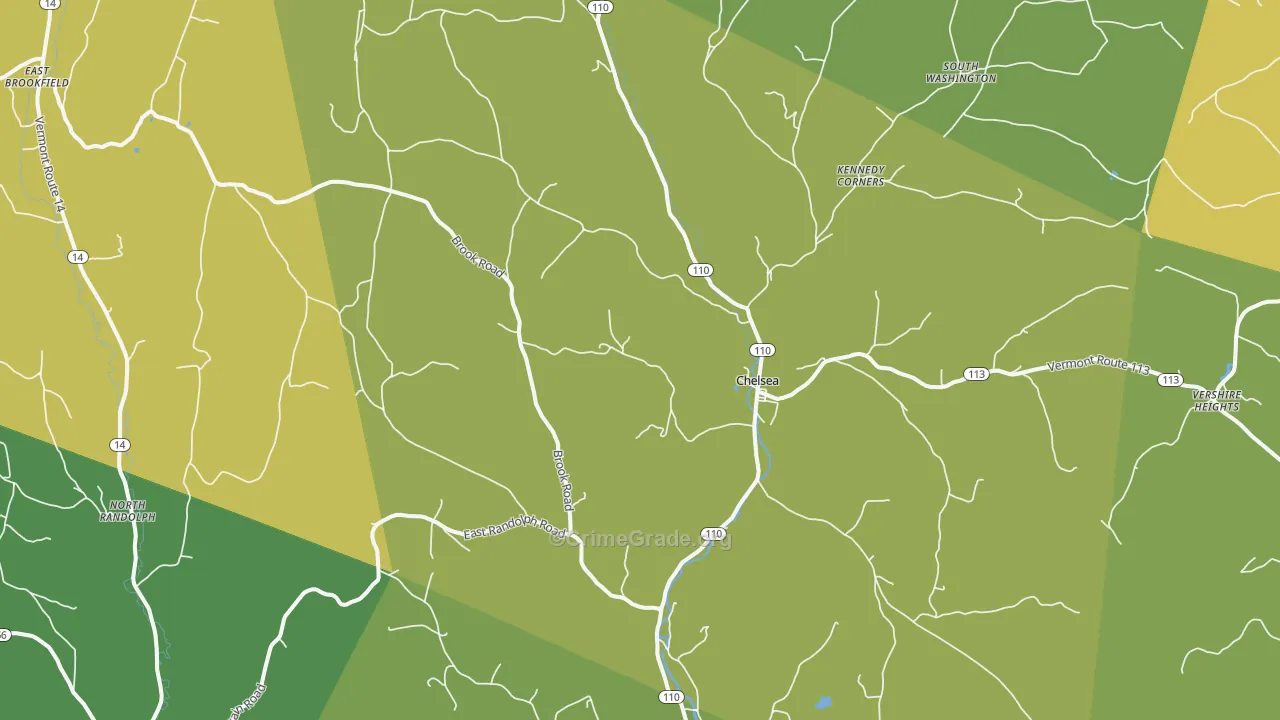 Chelsea, VT Map of Assault Rates