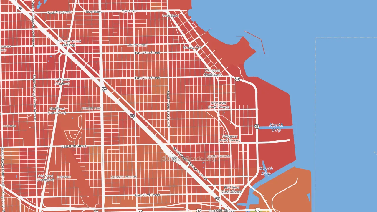 Cheltenham, Chicago, IL Map of Assault Rates