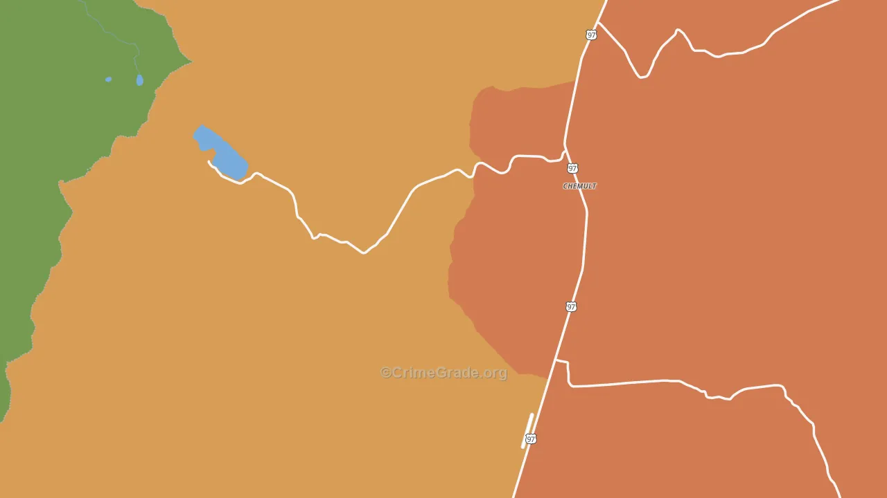 Chemult, OR Map of Assault Rates