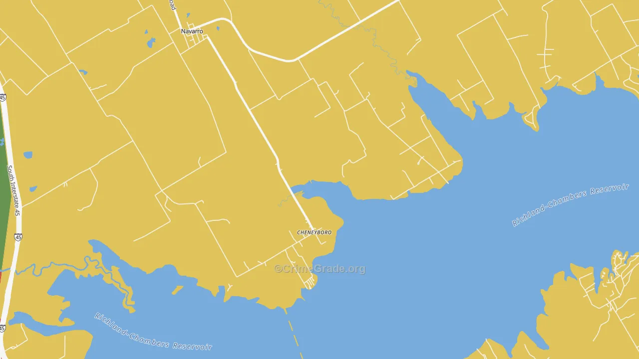Cheneyboro, TX Map of Assault Rates