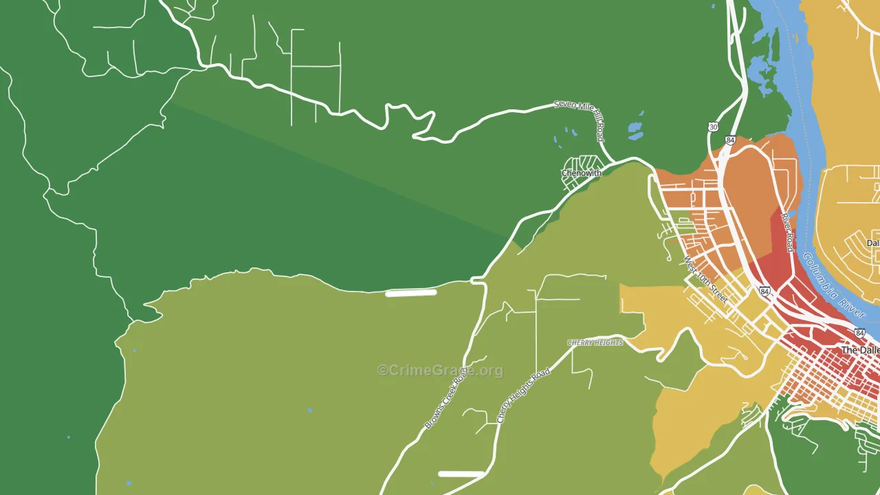 Chenoweth, OR Map of Assault Rates