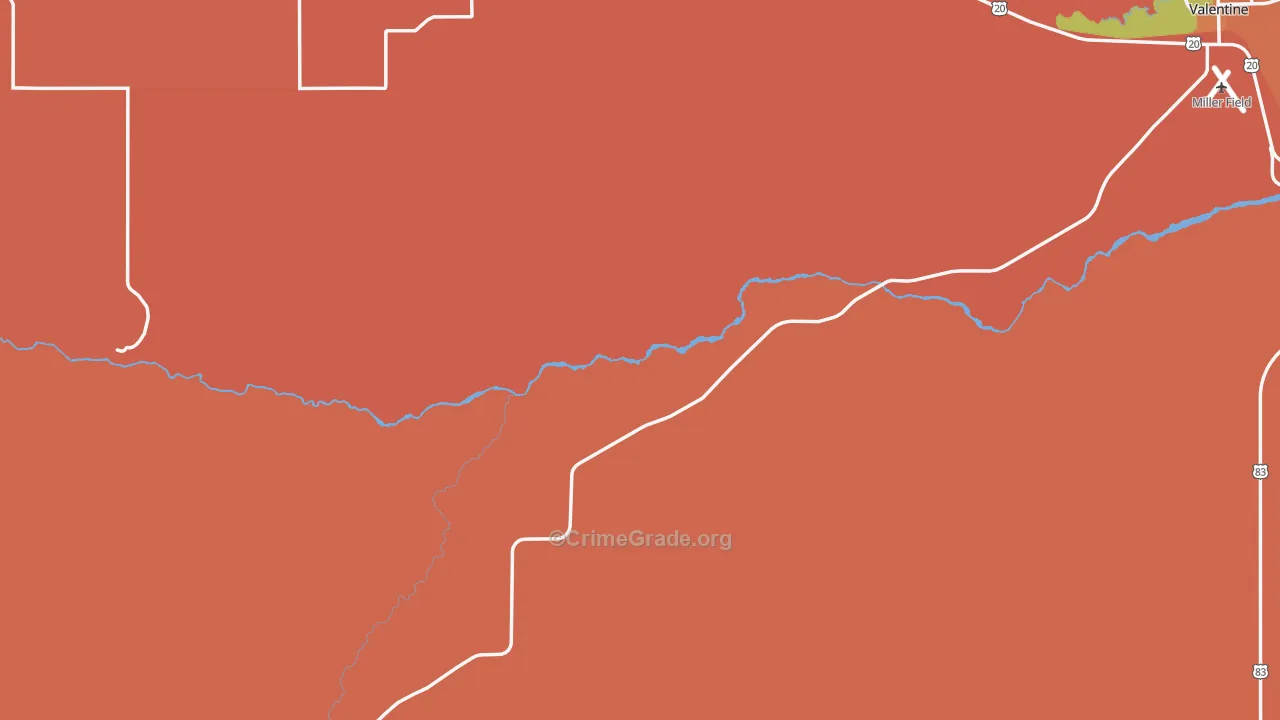 Cherry County, NE Map of Assault Rates