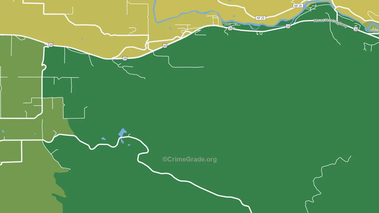 Cherryville, OR Map of Assault Rates