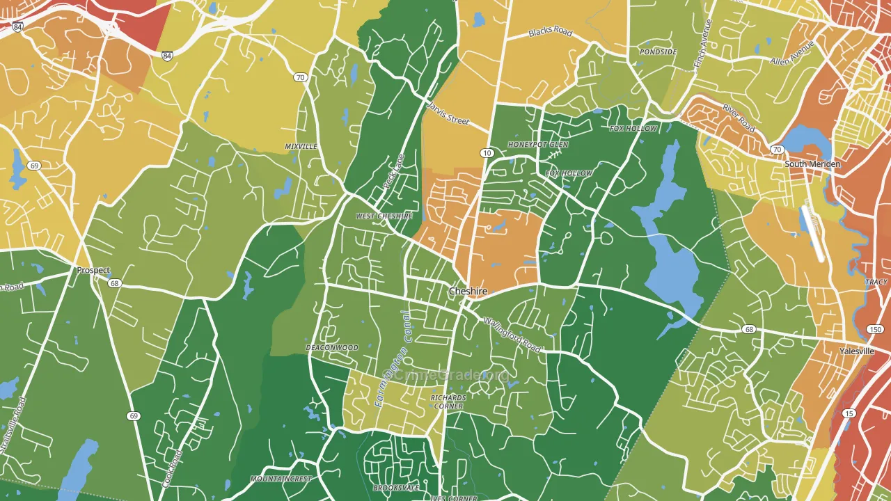 Cheshire, CT Map of Assault Rates