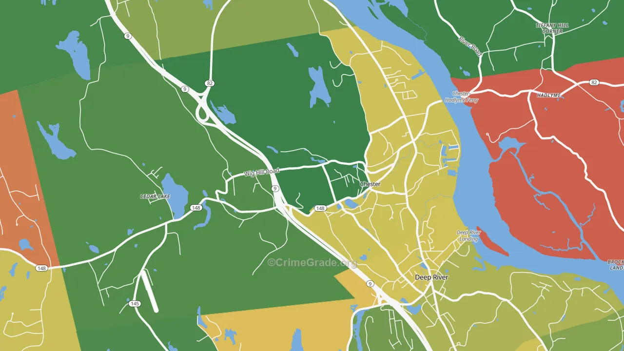 Chester, CT Map of Assault Rates