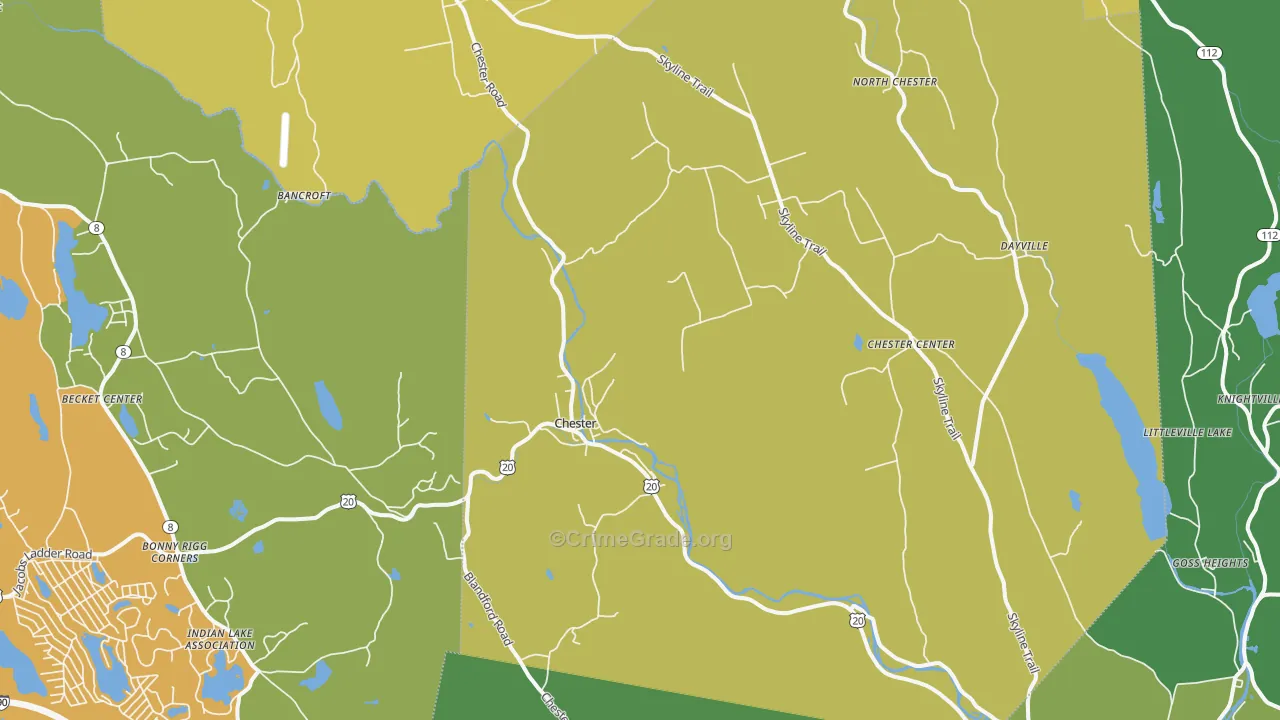 Chester, MA Map of Assault Rates