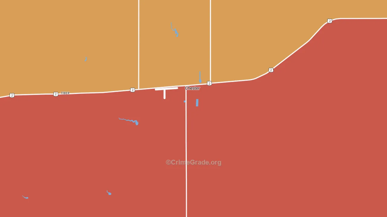 Chester, MT Map of Assault Rates
