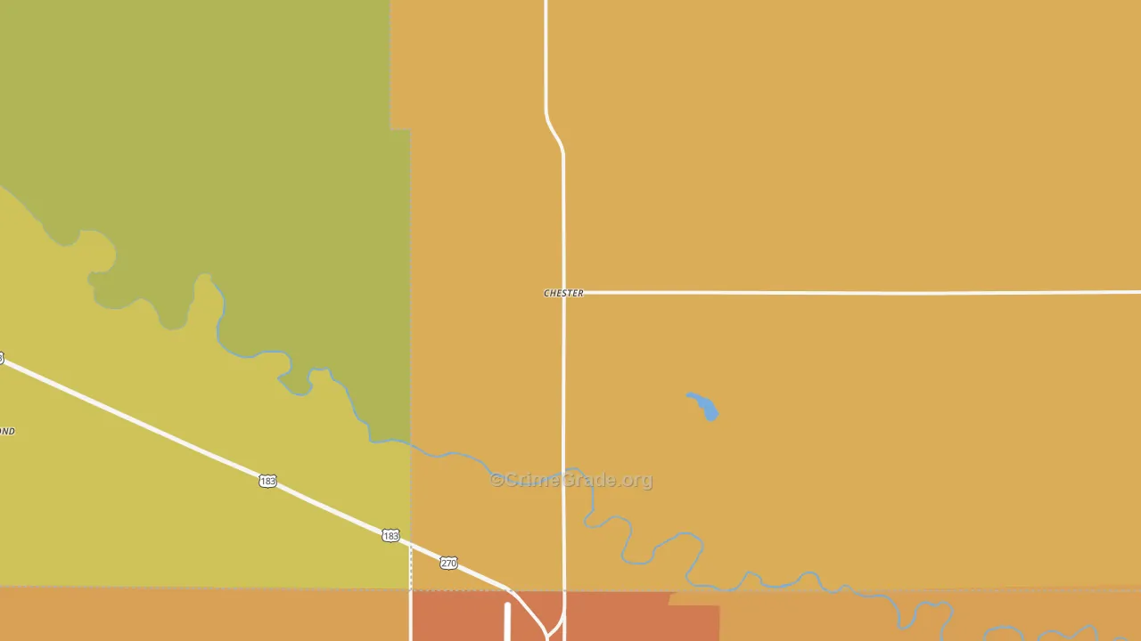 Chester, OK Map of Assault Rates
