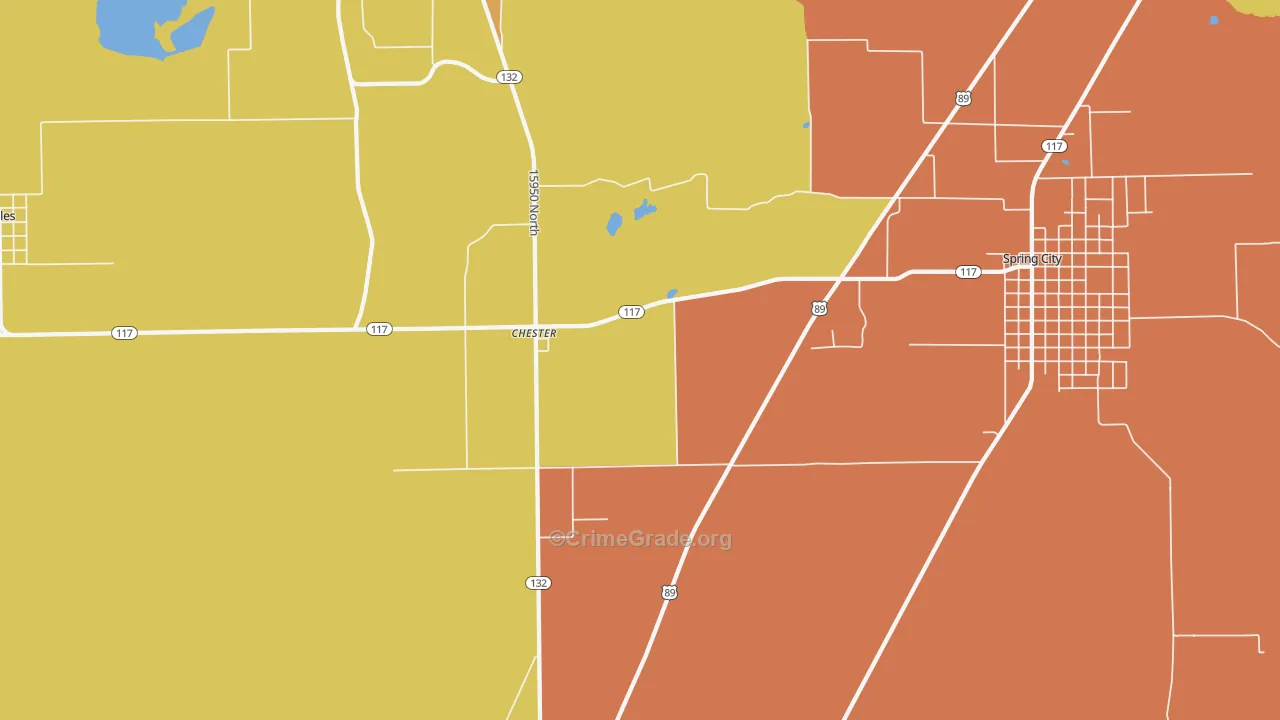 Chester, UT Map of Assault Rates