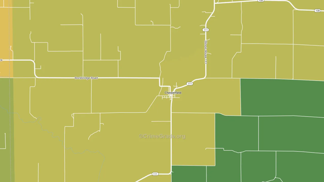 Chesterfield, IL Map of Assault Rates