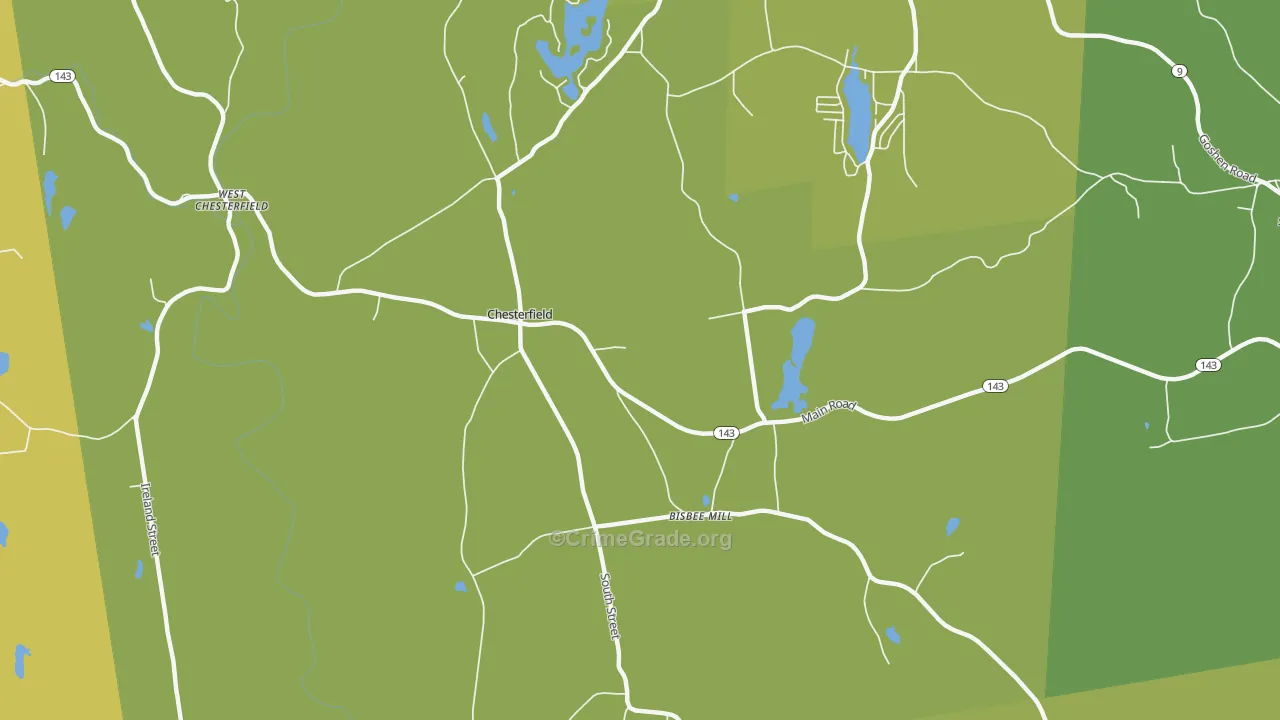 Chesterfield, MA Map of Assault Rates