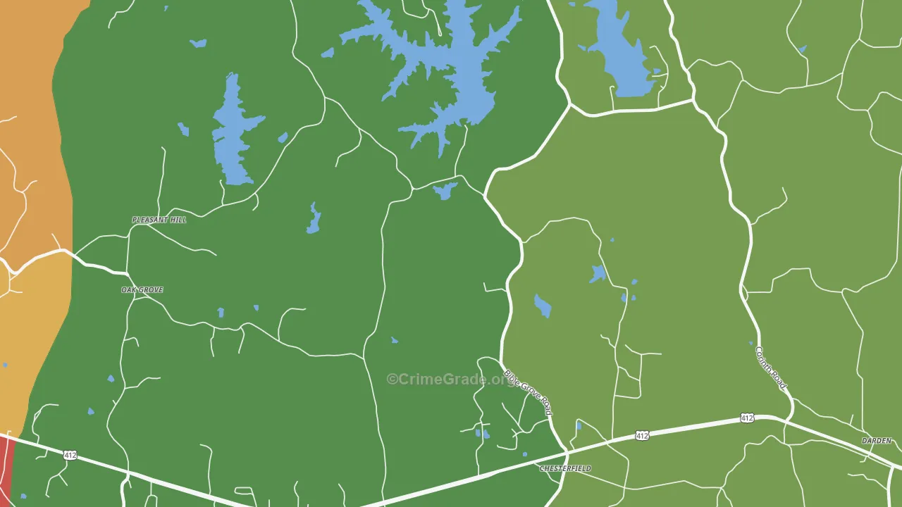 Chesterfield, TN Map of Assault Rates