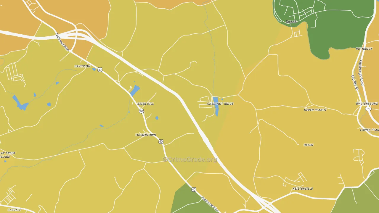 Chestnut Ridge, PA Map of Assault Rates