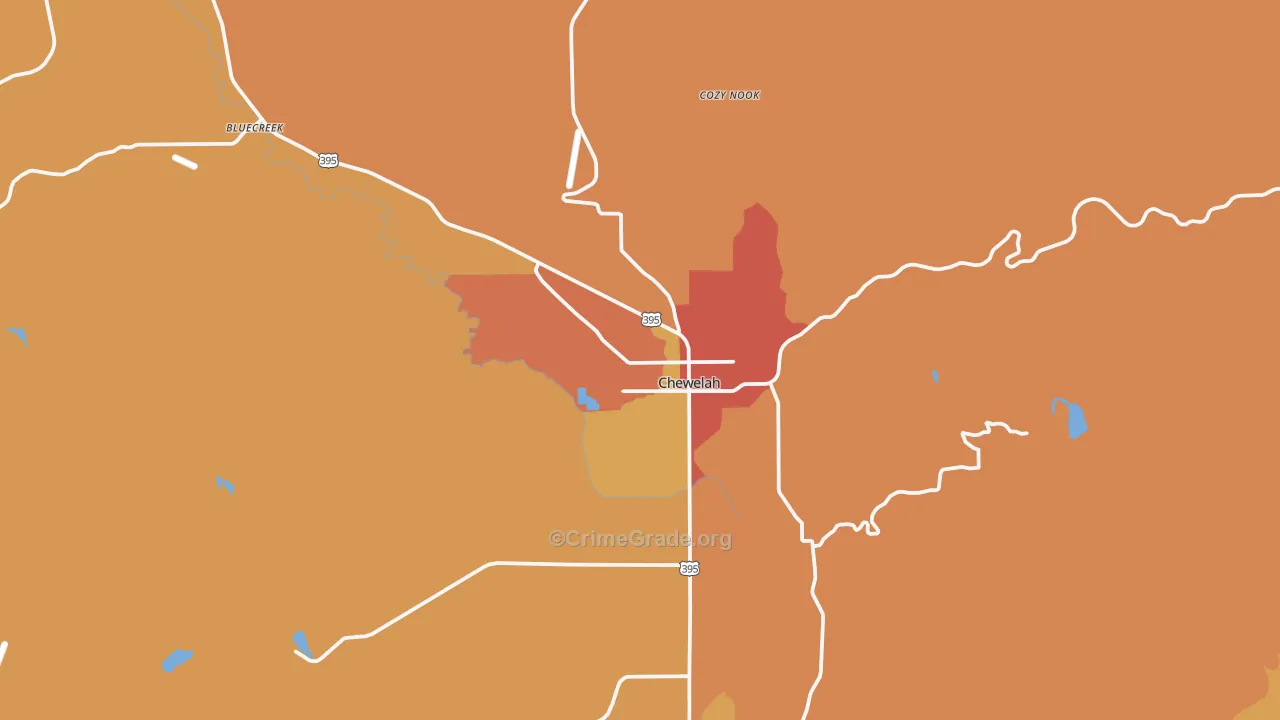 Chewelah, WA Map of Assault Rates