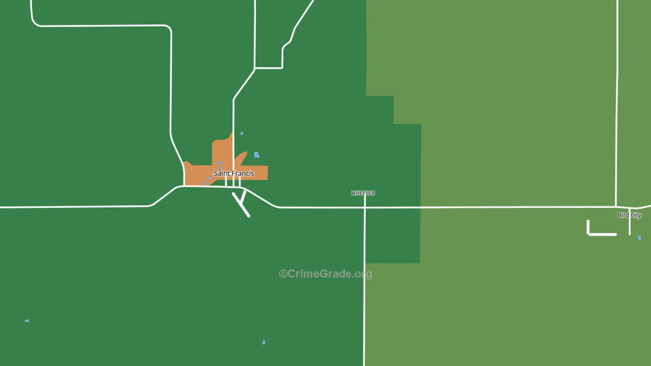 Cheyenne County, KS Map of Assault Rates