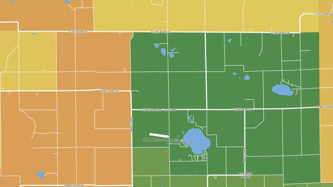 Chicora, MI Map of Assault Rates