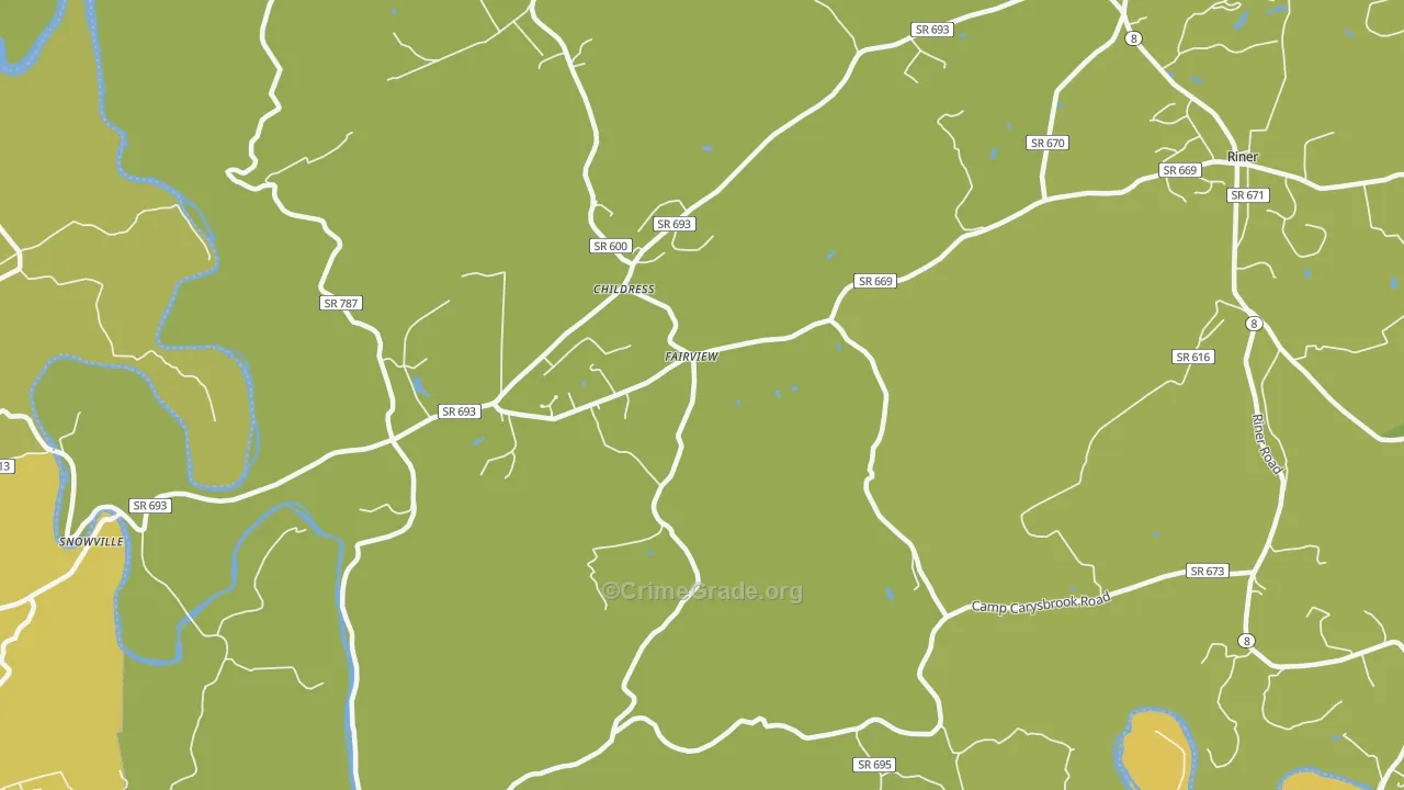 Childress, VA Map of Assault Rates