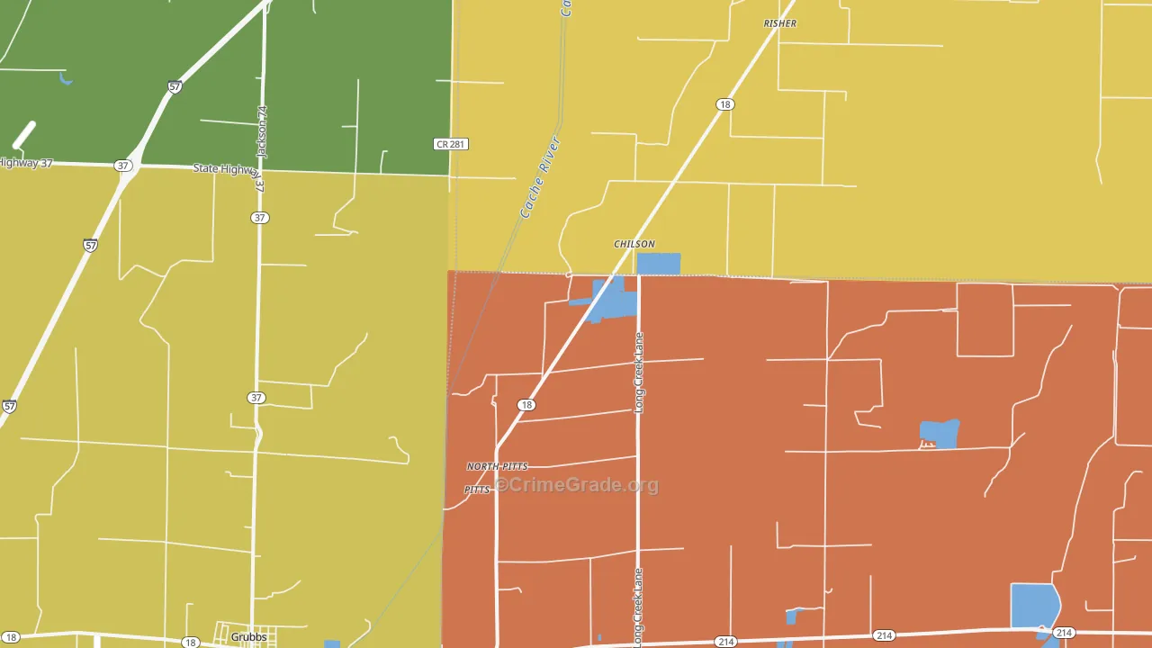Chilson, AR Map of Assault Rates