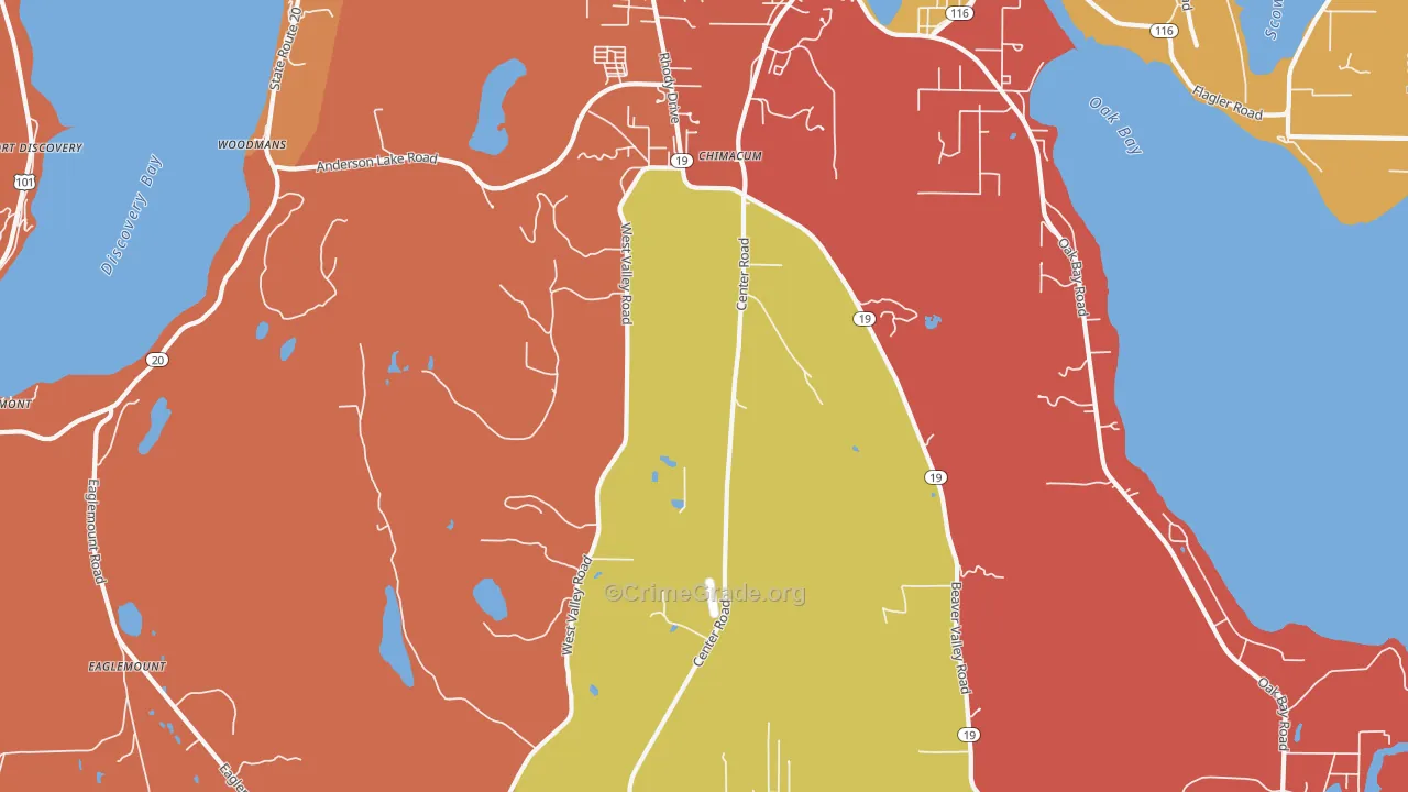 Chimacum, WA Map of Assault Rates