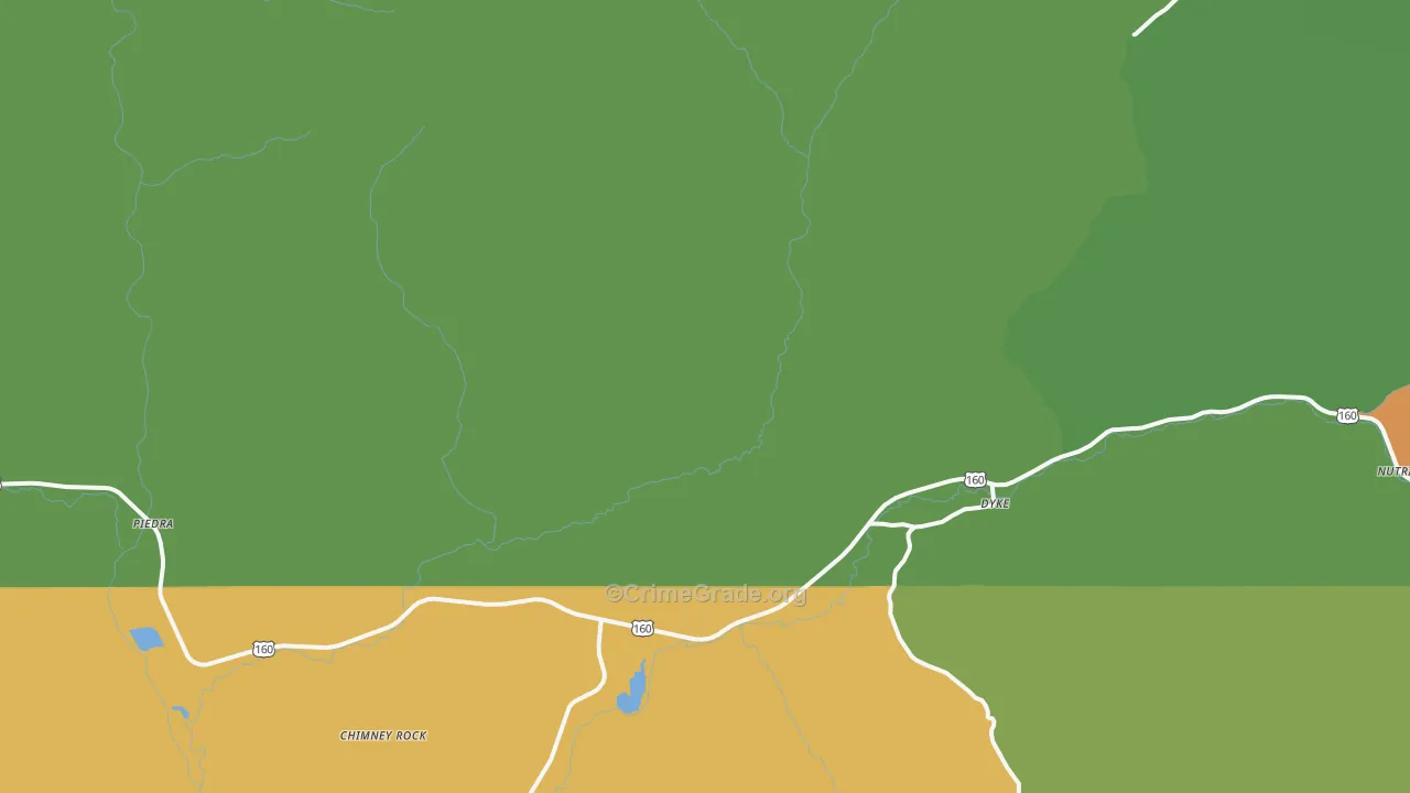 Chimney Rock, CO Map of Assault Rates