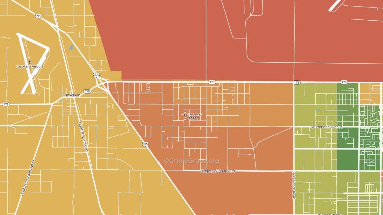 China Lake Acres, CA Map of Assault Rates