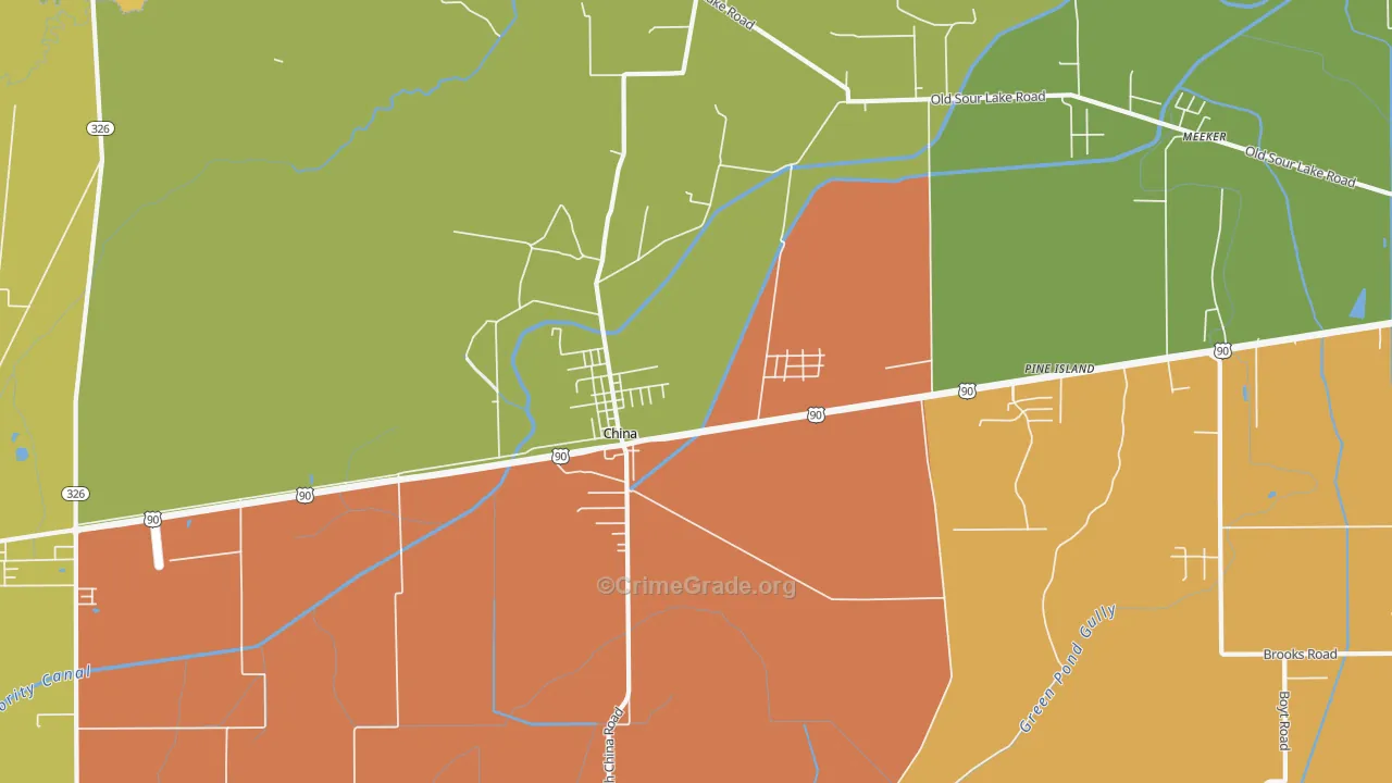 China, TX Map of Assault Rates