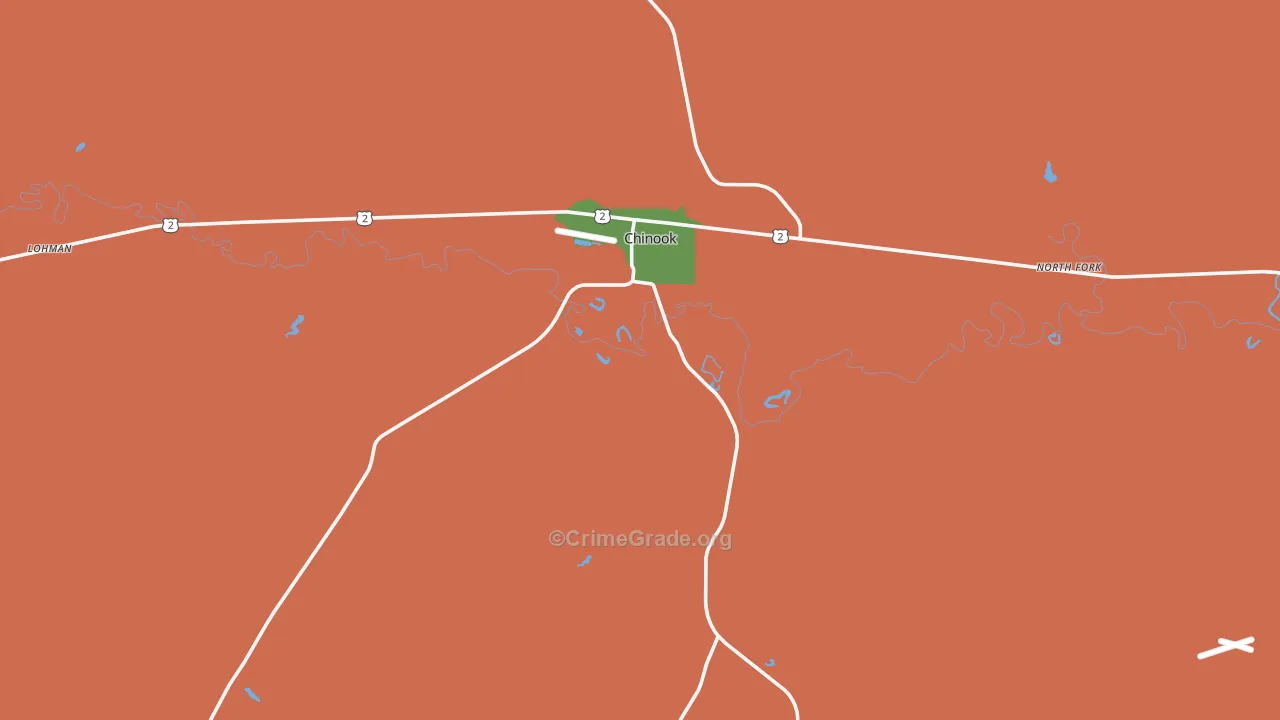 Chinook, MT Map of Assault Rates