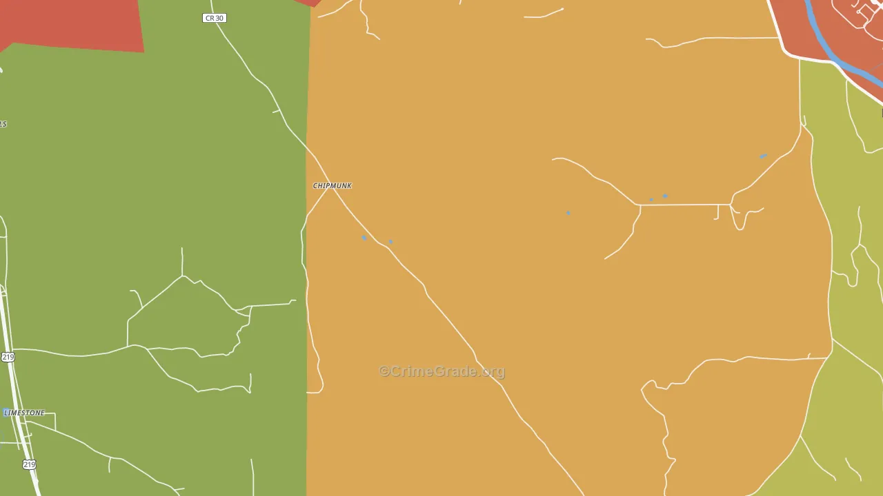 Chipmunk, NY Map of Assault Rates