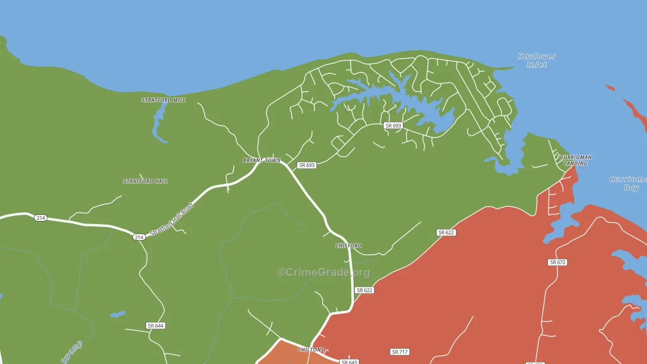Chisford, VA Map of Assault Rates