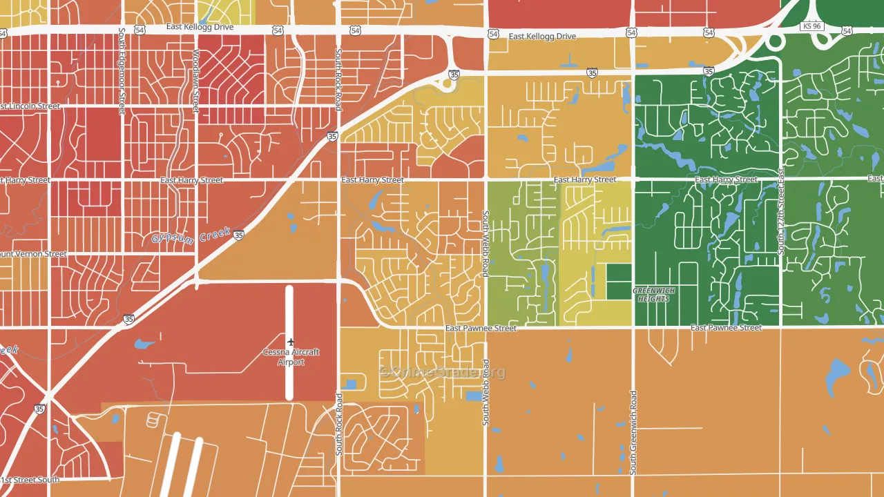 Chisholm Creek, Wichita, KS Map of Assault Rates