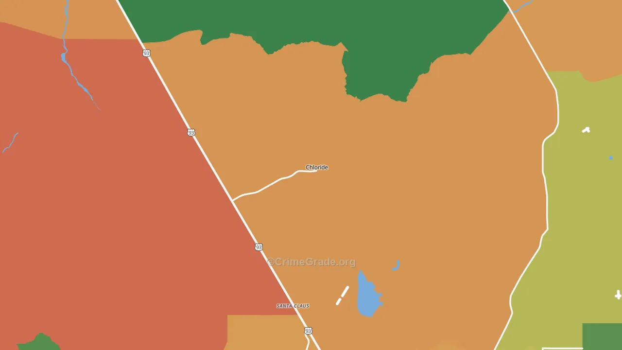 Chloride, AZ Map of Assault Rates
