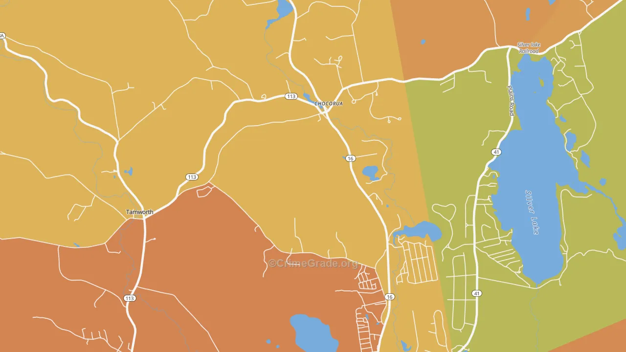 Chocorua, NH Map of Assault Rates