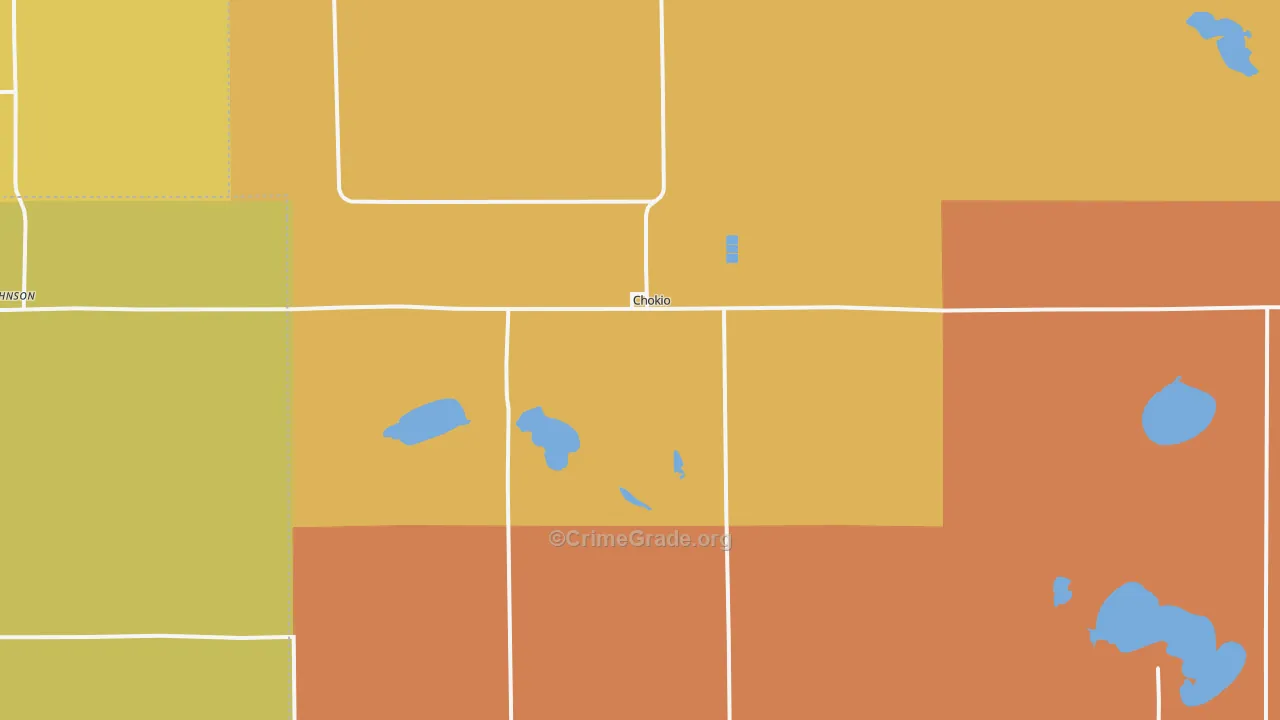Chokio, MN Map of Assault Rates