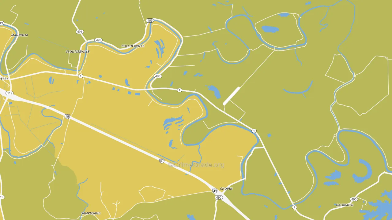 Chopin, LA Map of Assault Rates
