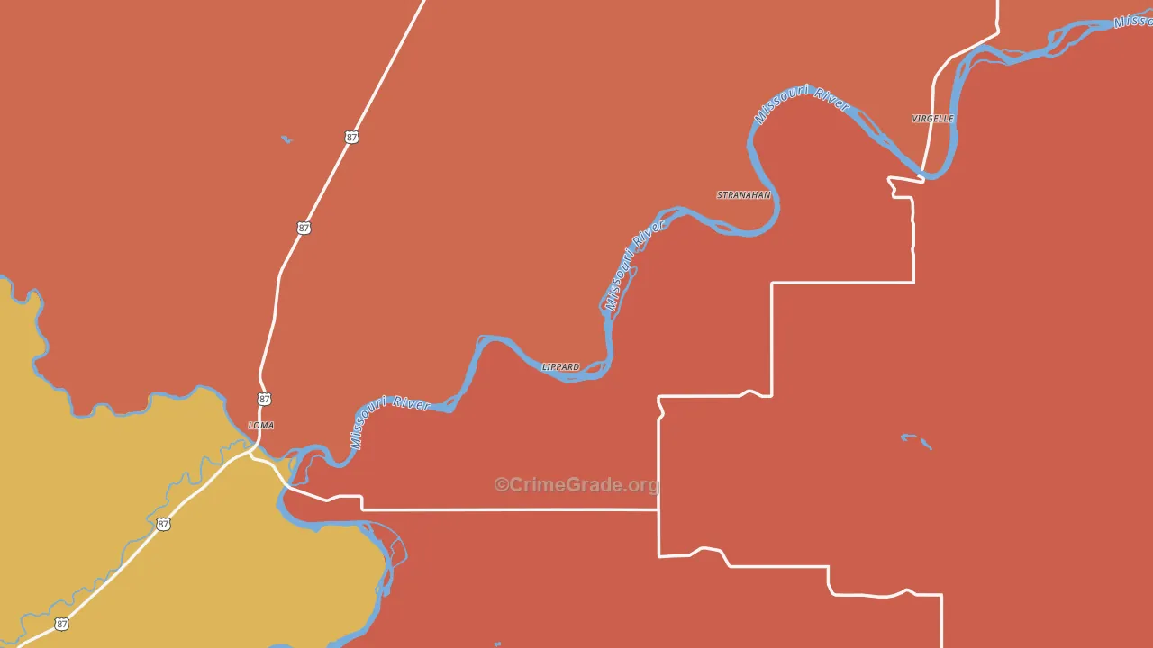 Chouteau County, MT Map of Assault Rates