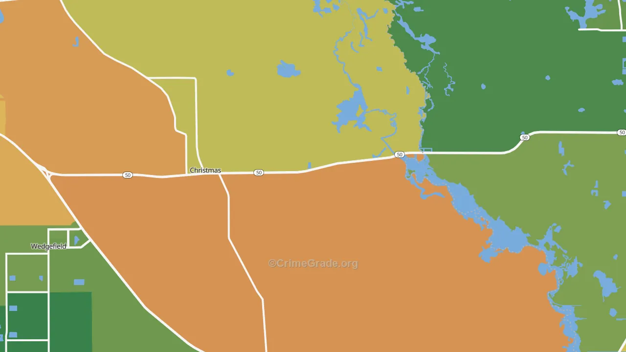 Christmas, FL Map of Assault Rates